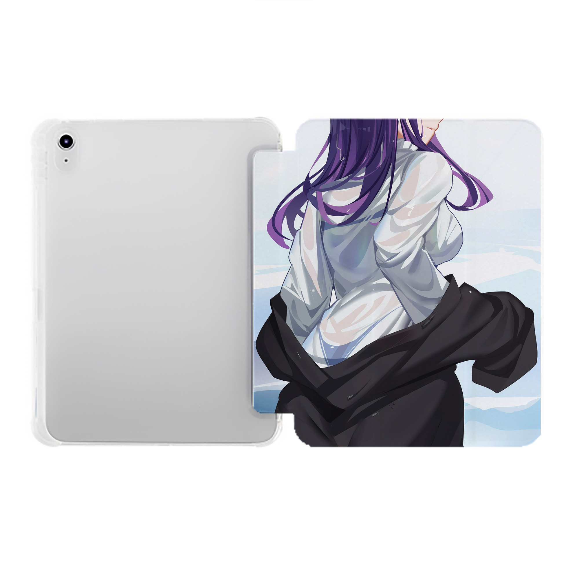 （画像用） 葬送のフリーレン Frieren IPad ケース ペン収納付き 三つ折りスタンド PUレザー×シリコン 対応機種9.5/10.5/10.9インチ